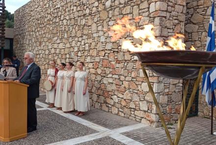 Τελετή Υποδοχής Ολυμπιακής Φλόγας στην Αρχαία Ήλιδα 