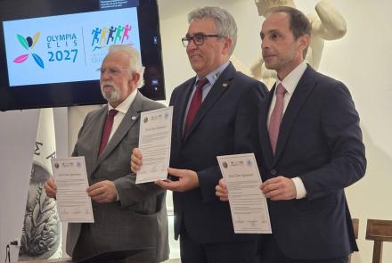  Υπογραφή Πρωτοκόλλων ανάληψης 59ων Παγκόσμιων Παιδικών Αγώνων «ΟΛΥΜΠΙΑ – ΗΛΙΔΑ 2027»