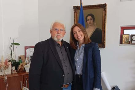 Δήμαρχος Ήλιδας με Μαρινίκη Θεοδώρου 